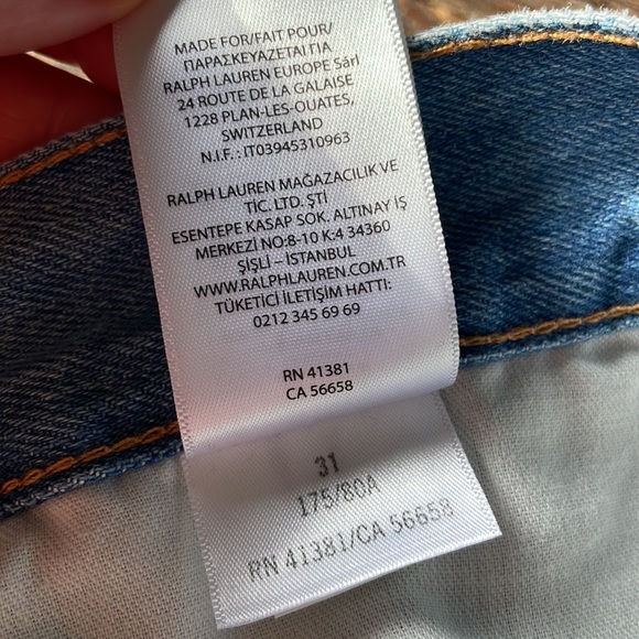 Polo Ralph Lauren destroyed blue jean skirt EUC Size 31 - Picture 9 of 9